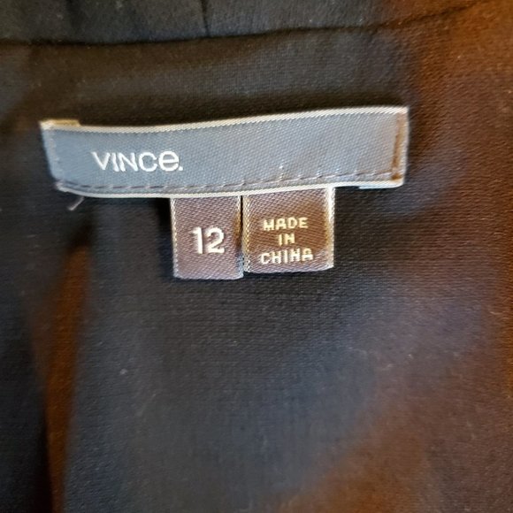 VINCE | Modern Criss Cross Collar Wool Blend Open Blazer (Size M) - Picture 6 of 7